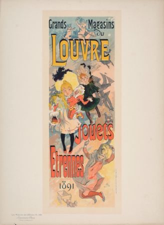 Litografía Cheret - Les Maîtres de l'Affiche : Grands Magasins du Louvre (1), 1891