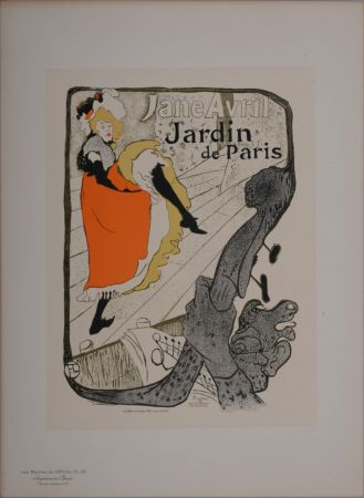 Litografía Toulouse-Lautrec - Les Maîtres de l'Affiche : Jane Avril, 1898 - PL. #110.