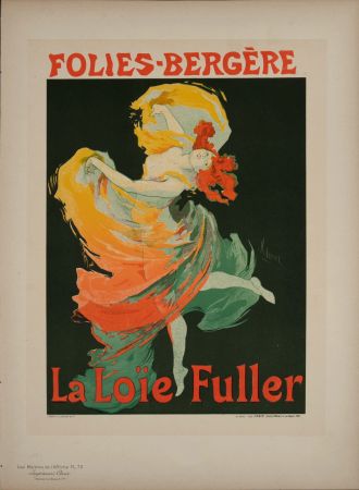 Litografía Cheret -  Les Maîtres de l'Affiche : La Loïe Fuller, 1897