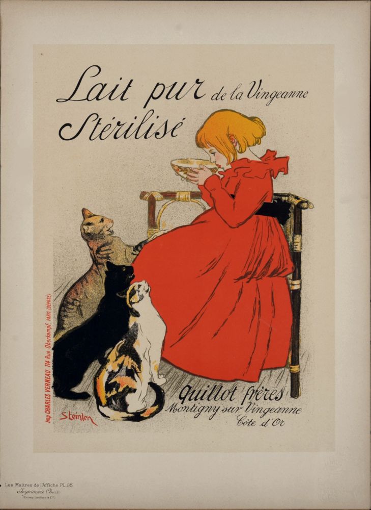 Litografía Steinlen - Les Maîtres de l'Affiche : Lait Pur Stérilisé de la Vingeanne, 1897
