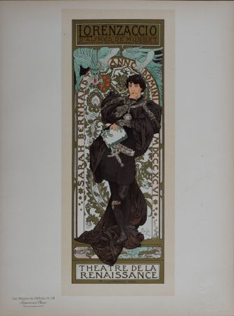 Litografía Mucha - Les Maîtres de l’Affiche : Lorenzaccio, 1898