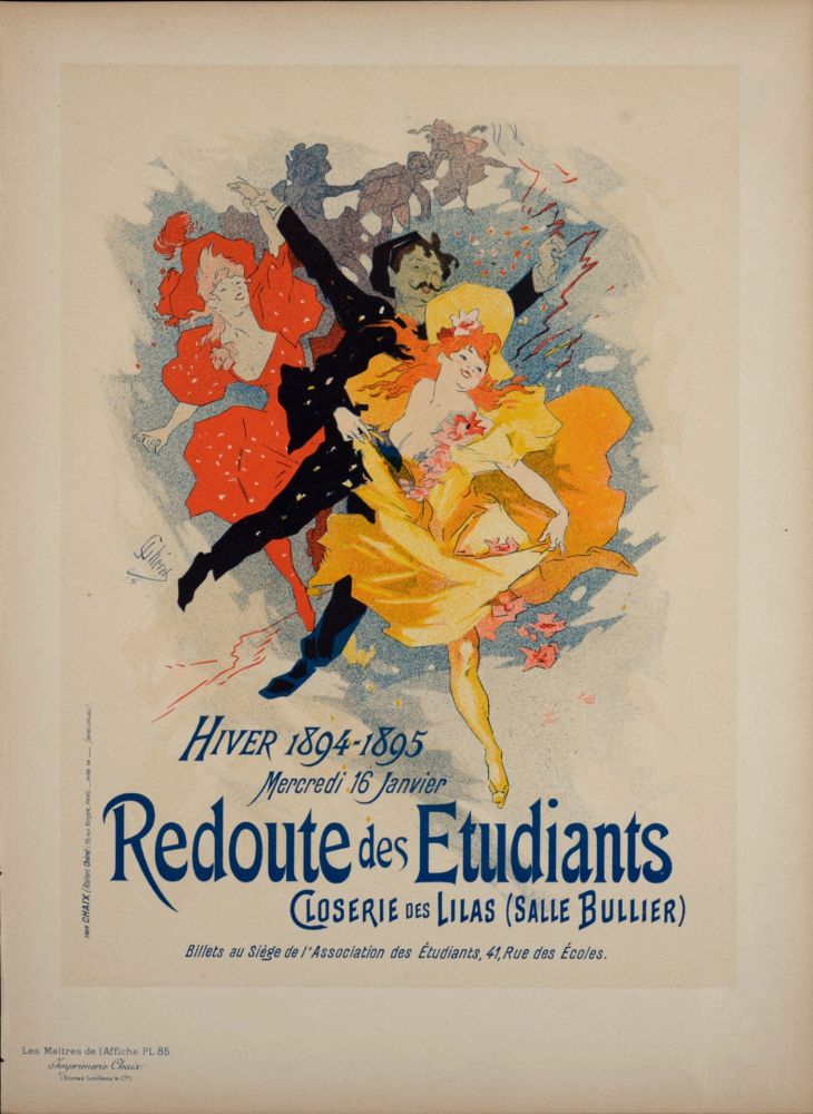 Litografía Cheret - Les Maîtres de l'Affiche : Redoute des Étudiants, 1897