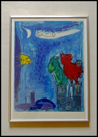 Litografía Chagall - LES MONSTRES DE NOTRE DAME