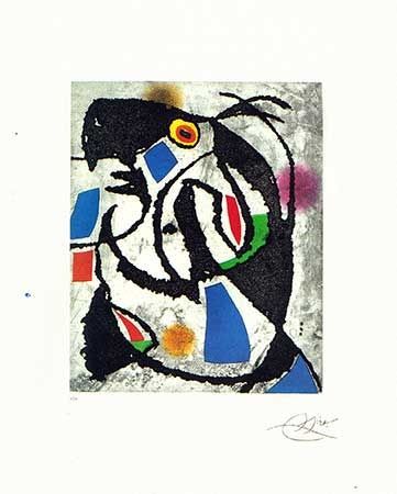 Grabado Miró - Les montagnards