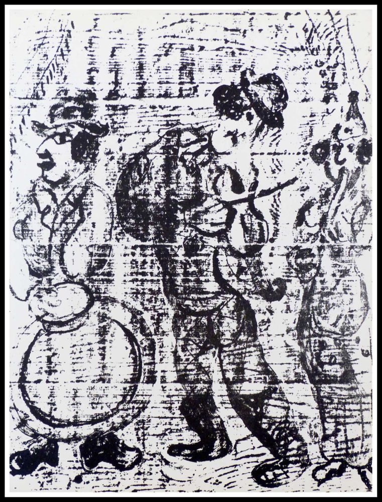 Litografía Chagall - LES MUSICIENS VAGABONDS