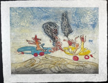 Grabado Matta - Les Oh! Tomobiles Plate 5
