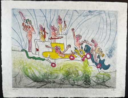 Grabado Matta - Les Oh! Tomobiles Plate 9