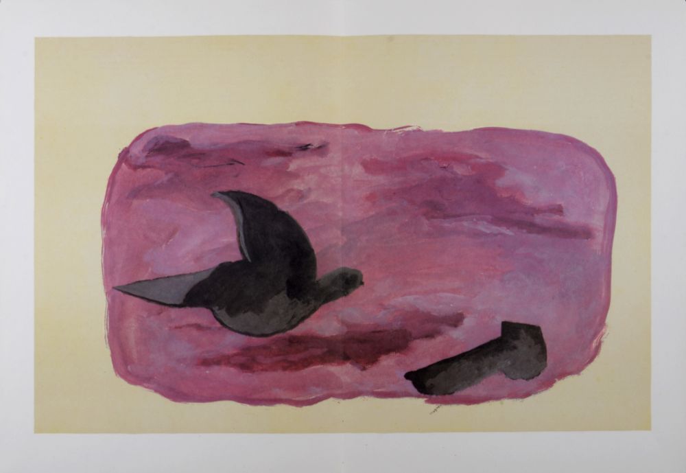 Litografía Braque - Les Oiseaux #II, 1967