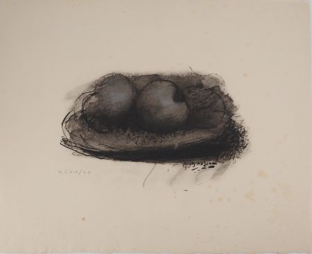 Litografía Braque - Les pommes