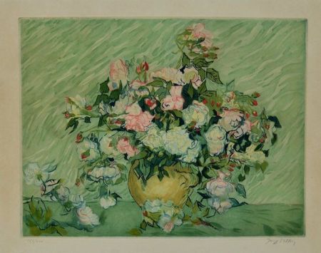 Aguatinta Van Gogh - Les roses