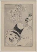 Aguafuerte Chagall - Les sept Peches capitaux,: La Luxure ll