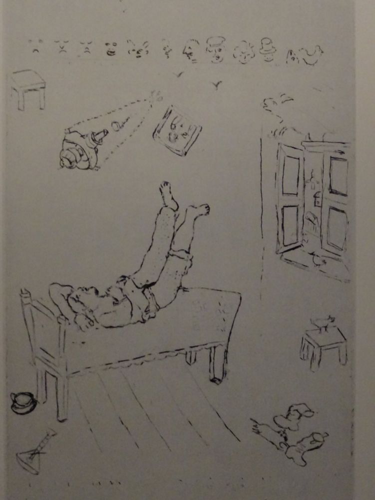 Aguafuerte Chagall - Les sept Peches Capitaux: La Paresse 1