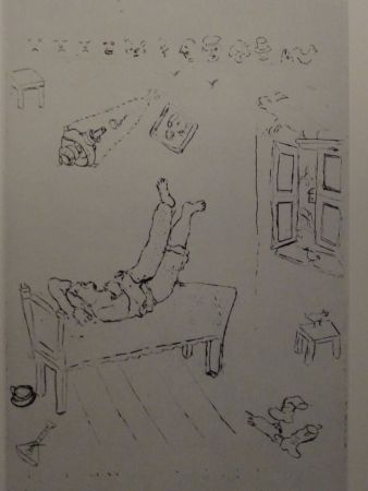 Aguafuerte Chagall - Les sept Peches Capitaux: La Paresse 1