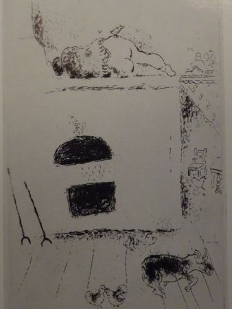 Aguafuerte Chagall - Les sept Peches Capitaux: La Paresse 2