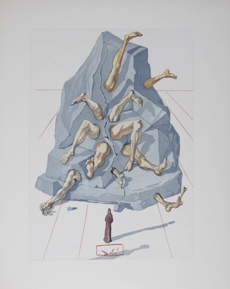 Litografía Dali - Les Simoniaques