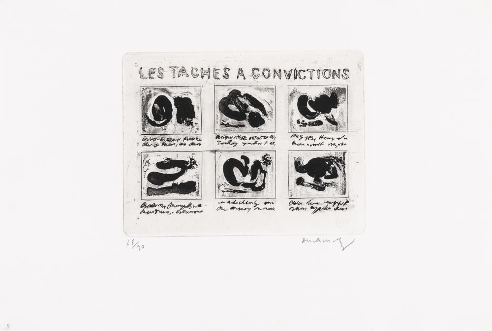 Aguafuerte Alechinsky - Les taches à convictions