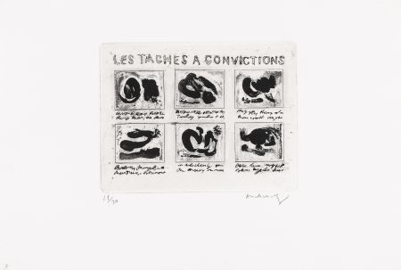 Aguafuerte Alechinsky - Les taches à convictions