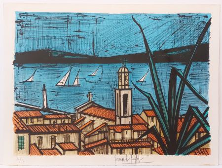 Litografía Buffet - Les Toits de Saint-Tropez 