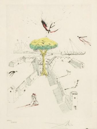 Aguafuerte Dali - Les Tranchées