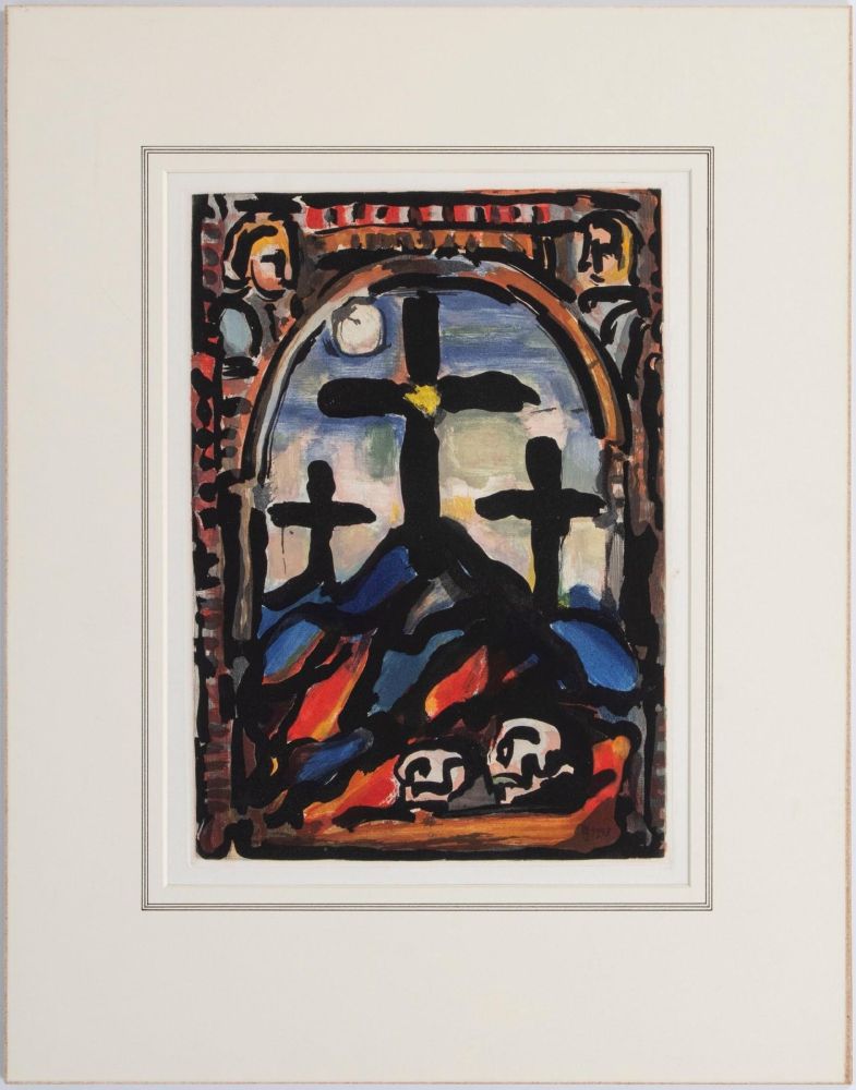 Aguatinta Rouault - Les tres croix