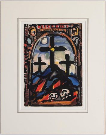 Aguatinta Rouault - Les tres croix