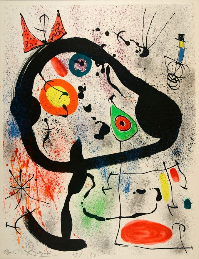 Litografía Miró - Les Voyants