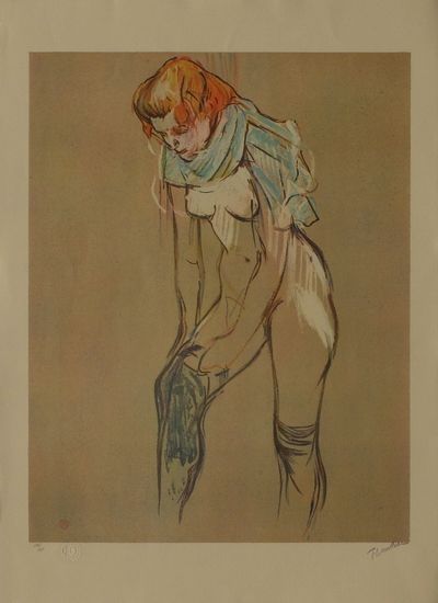 Litografía Toulouse-Lautrec - L'Essayage des bas I