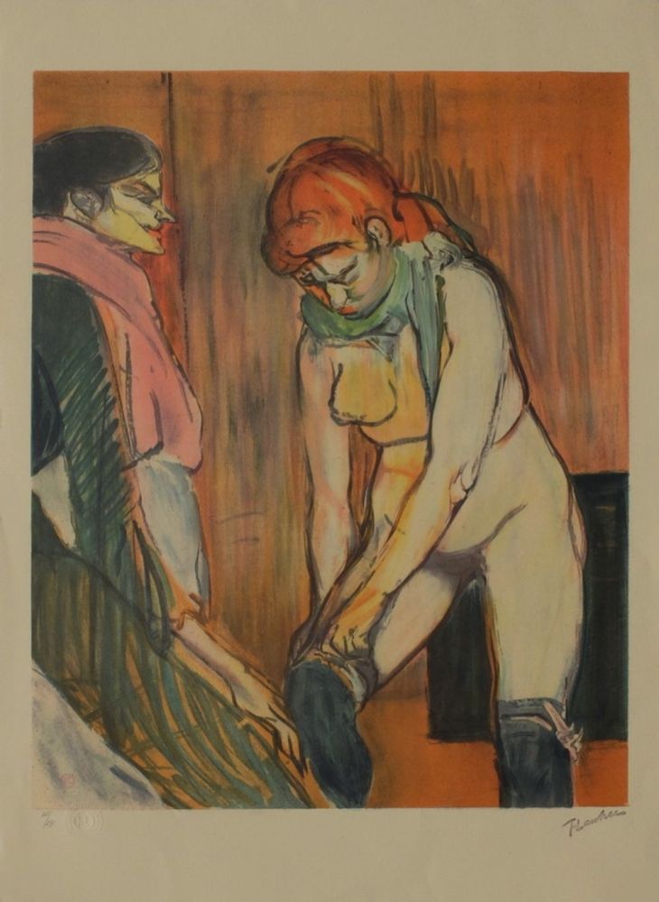 Litografía Toulouse-Lautrec - L'Essayage des bas II