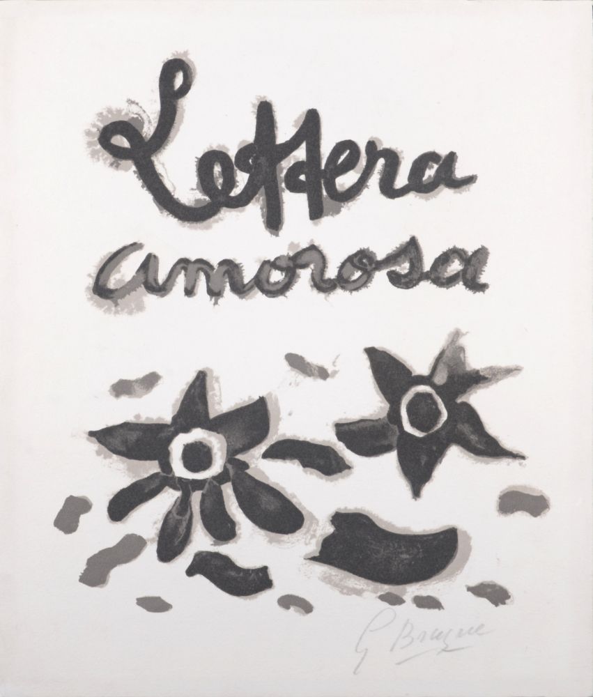 Litografía Braque - Lettera Amorosa - Hand-signed