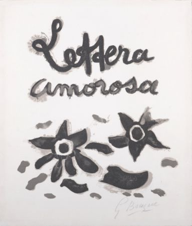 Litografía Braque - Lettera Amorosa - Hand-signed
