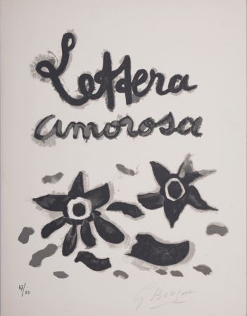 Litografía Braque - Lettera Amorosa, 1963 - Original lithograph cover (Hand-signed!)