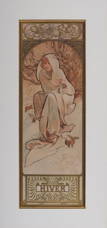 Litografía Mucha - L'hiver