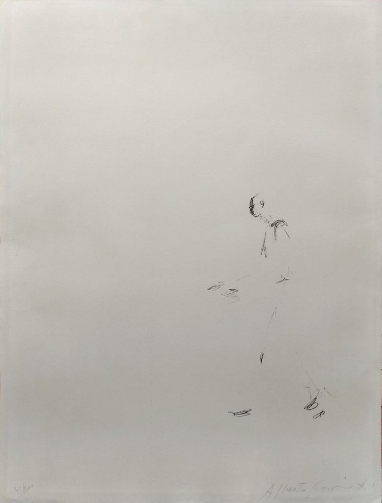 Litografía Giacometti - L'HOMME QUI MARCHE