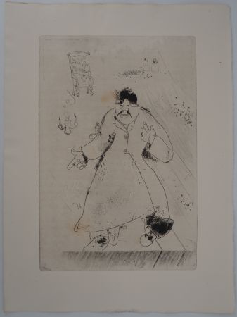 Grabado Chagall - L'hôte (L'intendant)