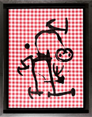 Litografía Miró - L'Illetre aux carreaux rouges