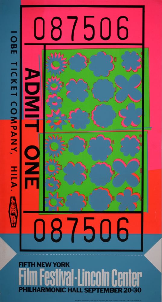 Serigrafía Warhol - Lincoln Center Ticket, 1967