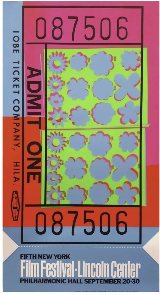 Serigrafía Warhol - Lincoln Centre Ticket
