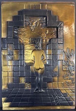 Múltiple Dali - Lincoln in Dalivision Bronze Bas Relief with Original Box