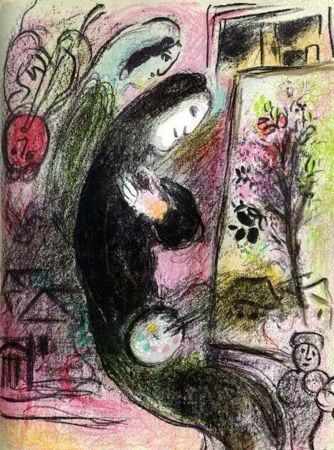 Litografía Chagall - L'Inspire M. 398