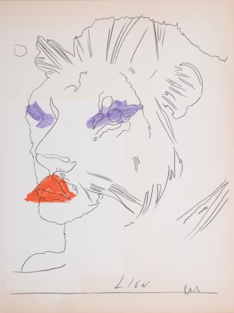 Sin Técnico Warhol - Lion, C. 1974 - Hand-signed