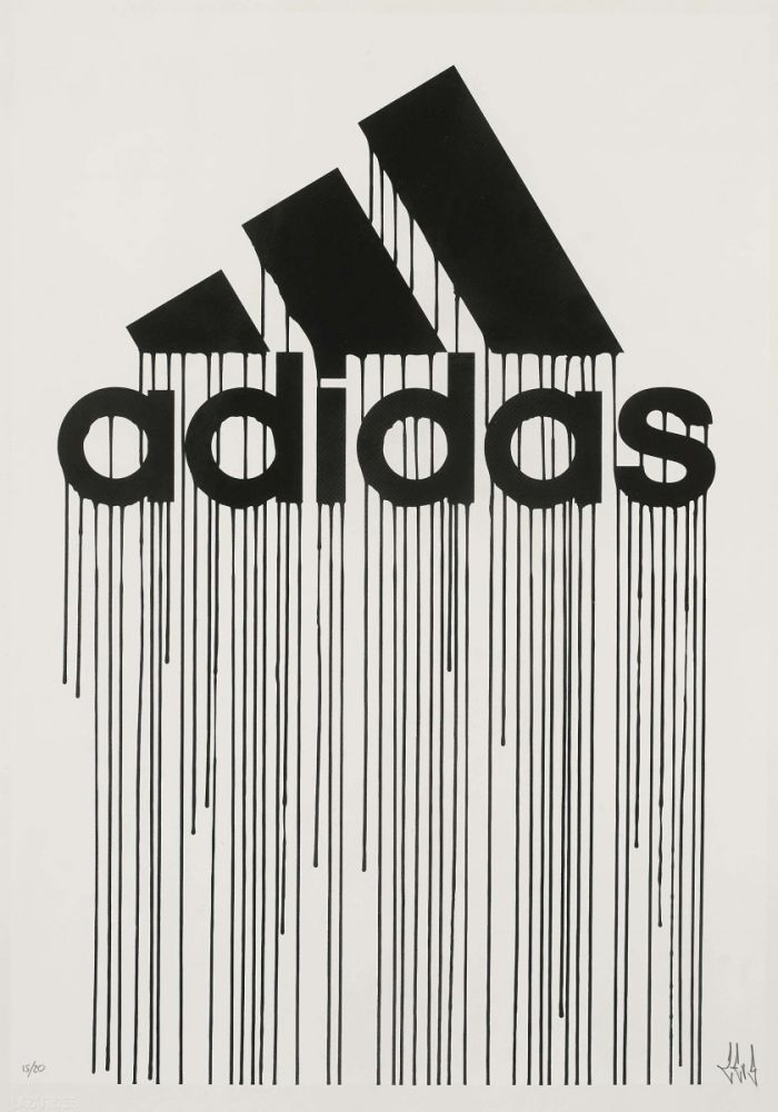 Serigrafía Zevs - Liquidated Adidas