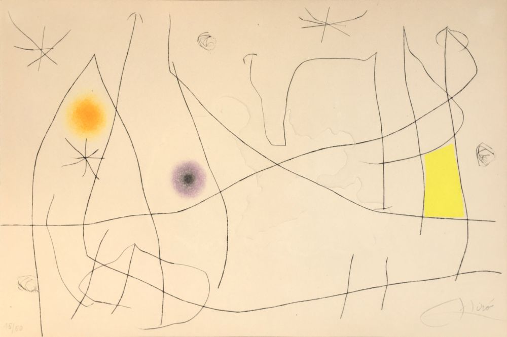 Grabado Miró - L'Issue dérobée, 1974 - Hand-signed & numbered