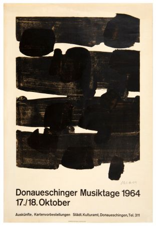 Litografía Soulages - Lithographie n°12, 1964. Signée. 