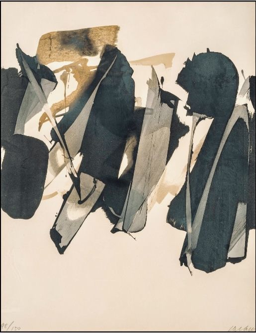 Litografía Soulages - Lithographie n°14 – 1964
