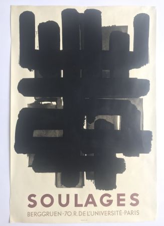 Litografía Soulages - Lithographie n°3 / Galerie Berggruen