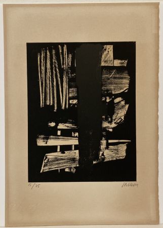 Litografía Soulages - Lithographie n° 9, 1959. Signée et numérotée. 