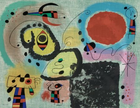 Litografía Miró - Lithographie pour le Centenaire de L'Imprimerie Mourlot