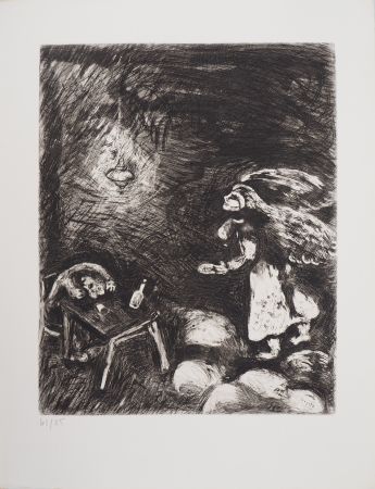 Grabado Chagall - L'ivrogne et sa femme