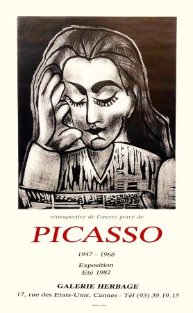 Cartel Picasso - L'oeuvre gravee 1947-1968, HGalerie Herbage 1982