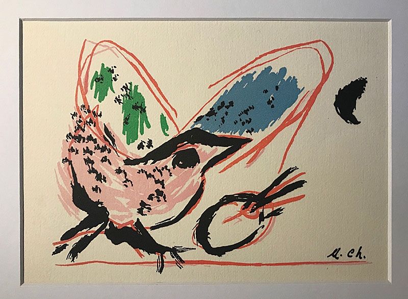 Litografía Chagall (After) - L'Oiseau